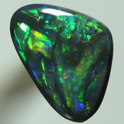 SOLID BLACK OPAL Bright orange amongst green